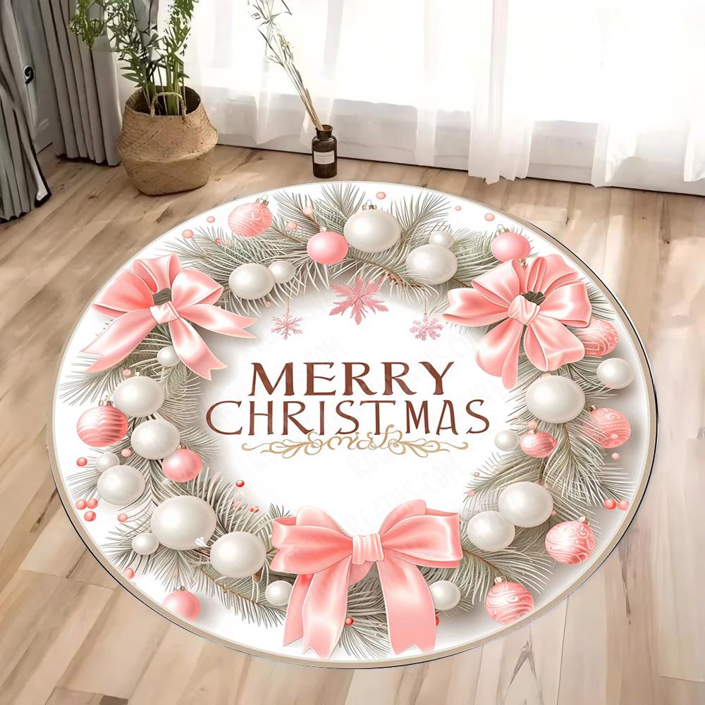 Christmas Elegant Plaid Carpet Poinsettia Gingerbread House Rug for Home Decoration Red Green Gold Mat Rugs for Bedroom Bedroom