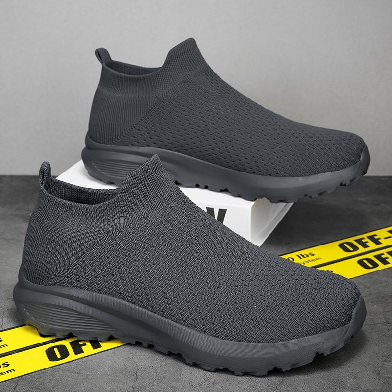 Men’s Moccasins Loafers Casual Slip on Walking Shoes Summer Men’s Slip-ons Lightweight Socks Khaki Black Shoes for Boy Large Size 38-47
