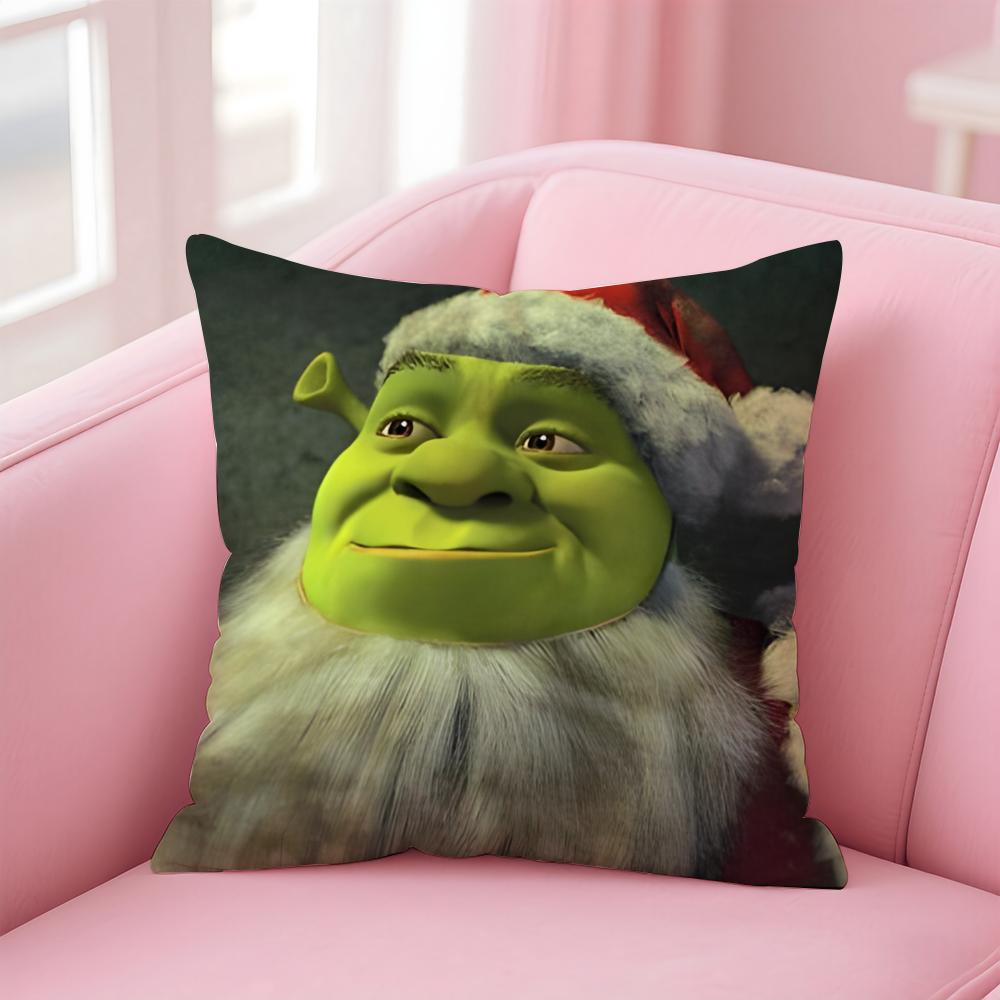 anime S-ShrekS Cushion Cover Comfortable Reversible Pillow Cover Ideal for Car Sofa Bedroom & Beyond
