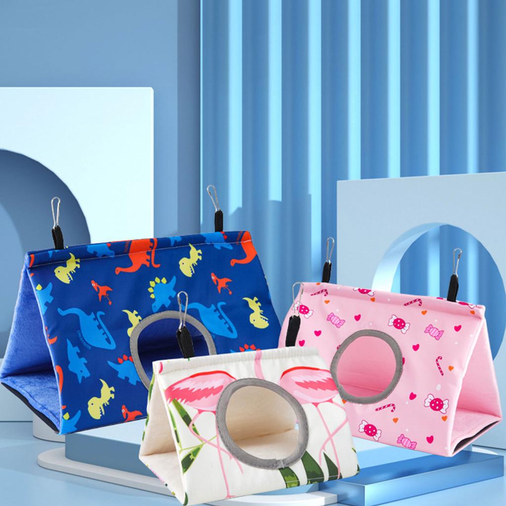 Colorful Bird Hammock Soft and Warm Bed for Resting Hiding Playing and Sleeping Convenient Hole Design for Easy Access