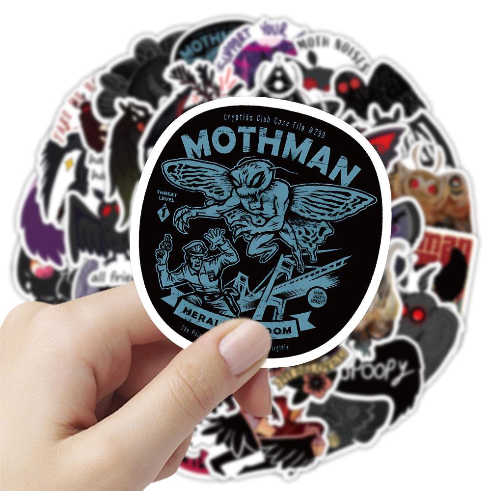 50 Cartoon Moth Man Graffiti Stickers Game Controller Notebook Stationery Box Guitar Waterproof Stickers