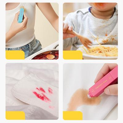 12 ml Tragbare Fleckenentferner-Stifte ohne Waschen Tragbare Reinigungsbürsten Kleidung Sofort-Fleckenentferner-Stifte für Kleidung und Stoff