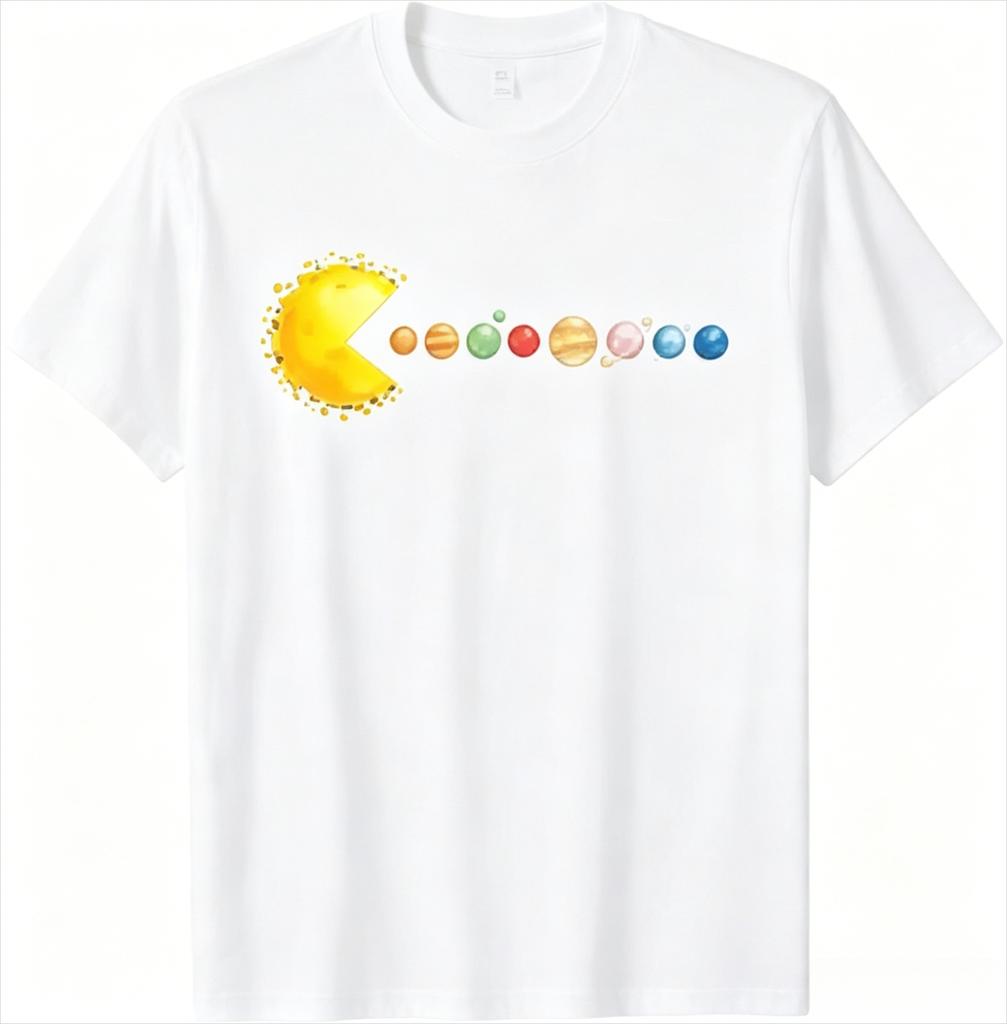 Sun Pacunisex Eat Solar System Planets Graphic Tshirt Unisex Unisex Retro Cotton Short Sleeve Daily Casual Tee
