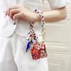 Colorful Floating Flower Silk Wrist Strap Protective Phone Case for Samsung Galaxy Z Flip7 6 5 4 - Stylish Dopamine Design
