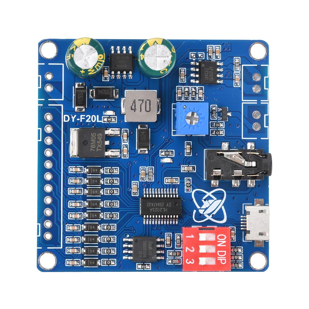 

DC 6-35V Voice Playback Module 9-Channel One-To-One Independent Low-Level Trigger DY-F20L