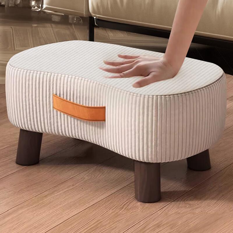 Padded Cat Scratch Fabric Ottoman Stool