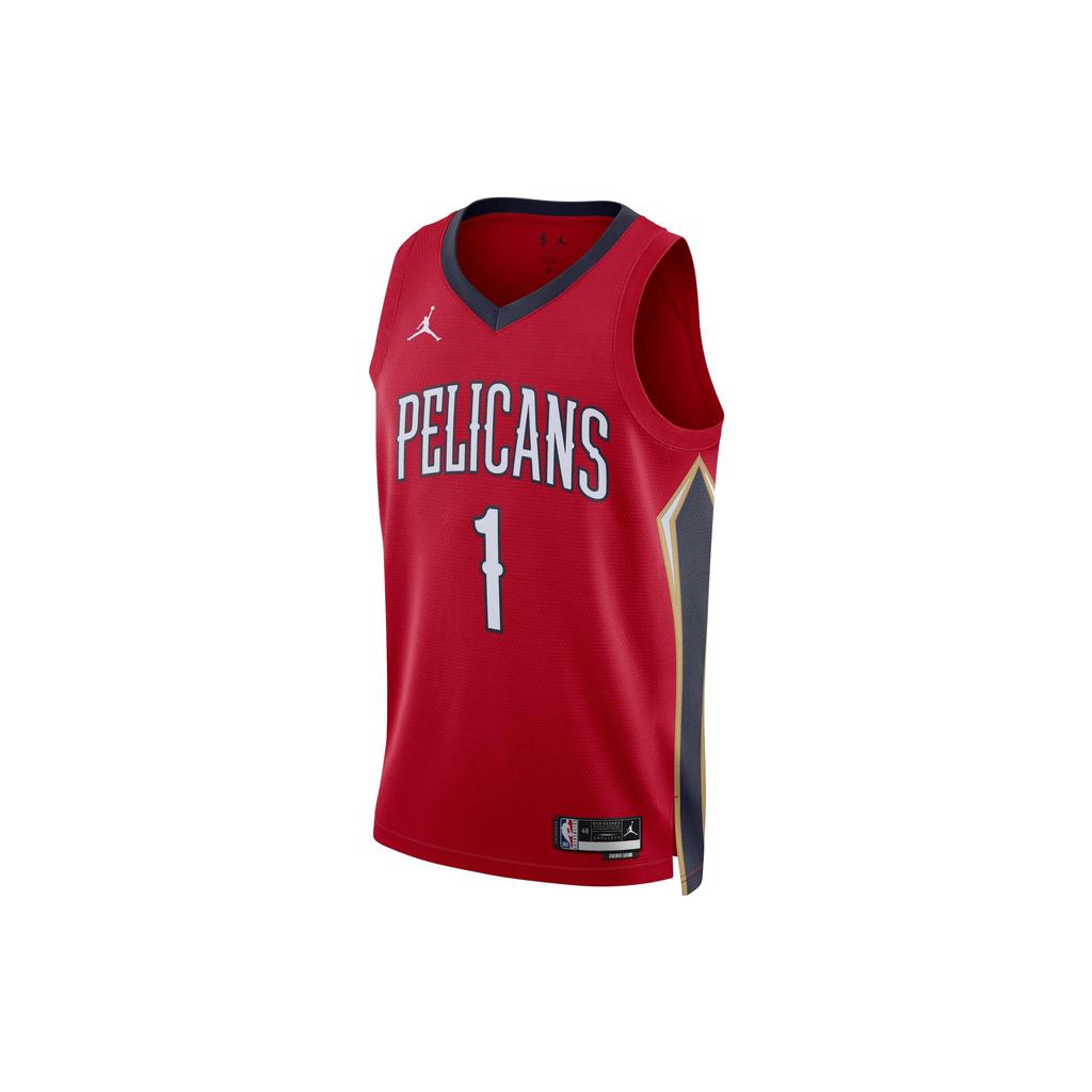 Jordan Dri-FIT NBA Swingman Jersey Pelicans Alphabet Print Vest Men Tops University-Red DO9535-658