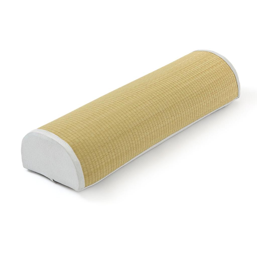 Semicircular Igusa Pillow, Approx. 45 X 15 Cm, Perfect for Naps, Neck, Back, Legs, and Knees. Refreshing and Deodorizing. Made with Ninime Weave and