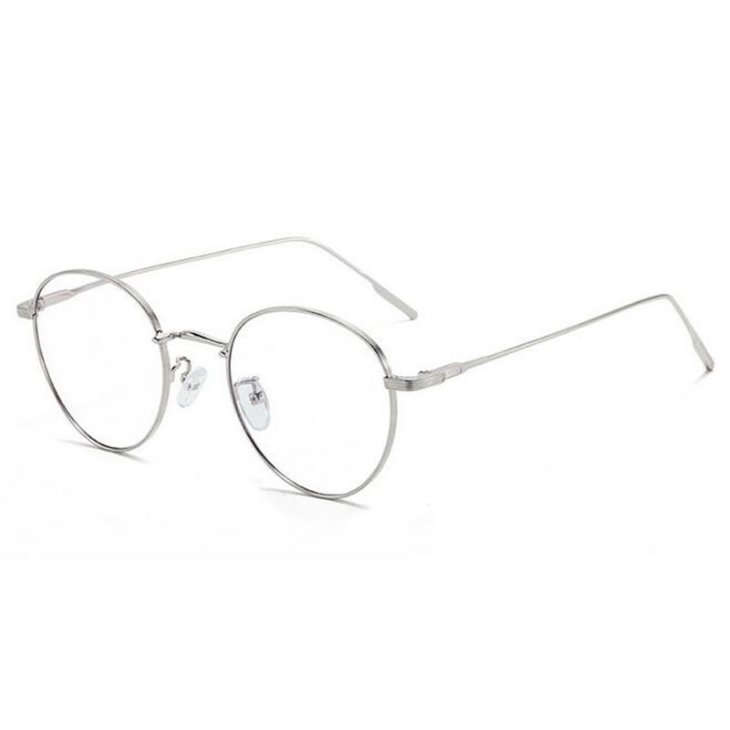

Women Round Myopia Photochromic Prescription Spectacles Metal Anti Blue Light Nearsighted Glasses Diopter 0 -0.5 -0.75 To -6.0 Myopia -6.0