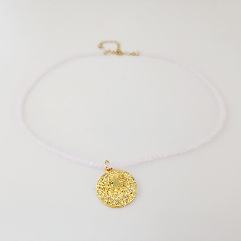 

Natural freshwater pearl necklace female niche design sense light luxury guardian eye collarbone chain jewelry