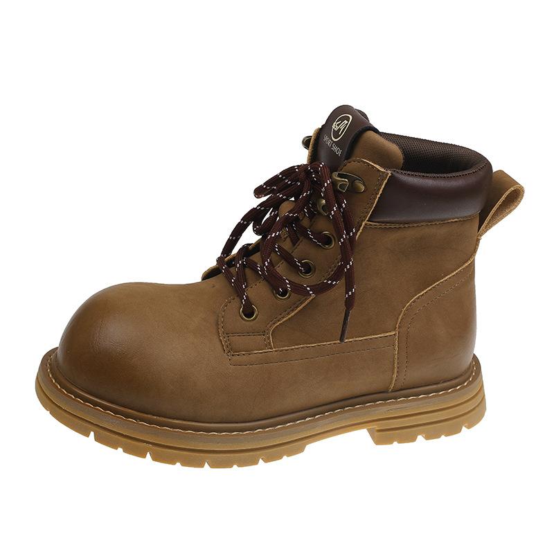 

Small man thick bottom height increase 2025 new autumn and winter fashion short British style retro versatile locomotive boots 35