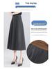 Women's High-Waisted Spring 2026 Slimming Skirt, Mid-Length, Elastic Waist, Umbrella Style, Petite Fit, Elegant Drape