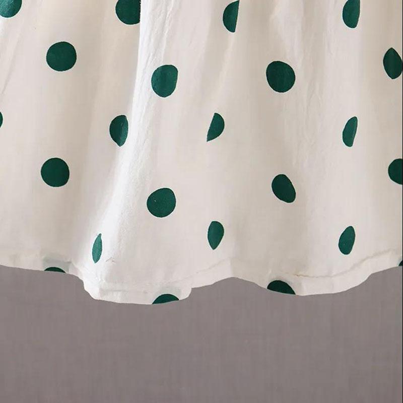 Dívčí letní šaty bez rukávů s puntíky, sladké s motýlkem, bavlněná sukně na ramínka, dívčí roztomilá princeznovská sukně, bez rukávů, v pase, áčková sukně