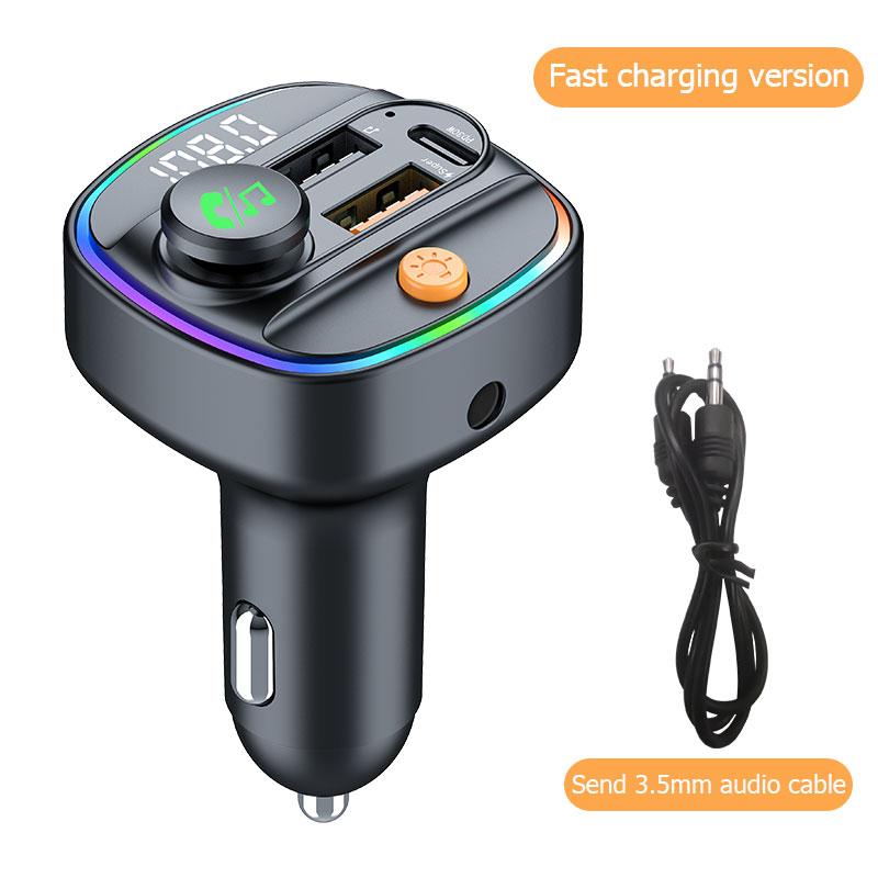 Bluetooth 5.3 FM Transmitter Handsfree Car AUX Radio Modulator MP3 Player with 22.5W & PD30W Fast Charge Adapter Car Accessories