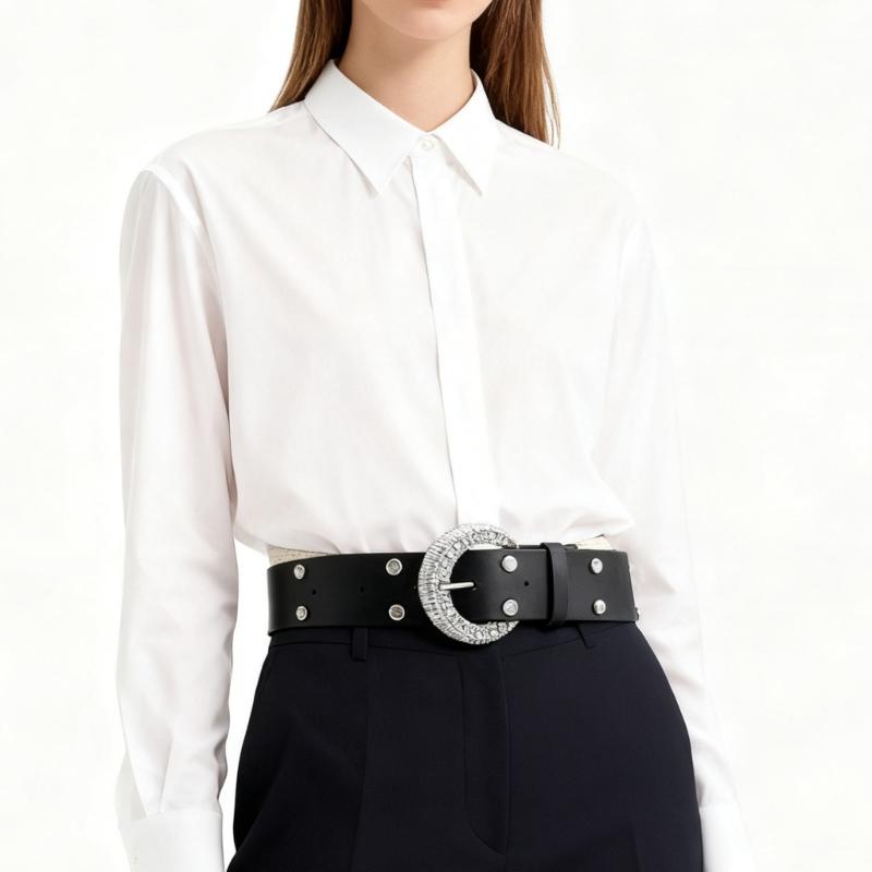 Rivets Punk Studded Belt Adjustable Buckles For Men Women Casual Wear Adjustable Length