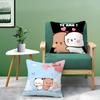 Popular Lovely Cartoon Bubu & Dudu Cute 2 Pillow Case Double-Sided Plush Sofa Cushion Covers Organic Breathable Invisible Zipper