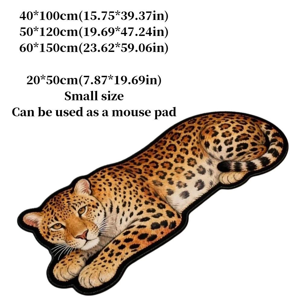 Anti-slip Lion Doormat 2D Flat Wolf Floor Mat Creativity Tiger Carpet Rug  Bedroom Bathroom
