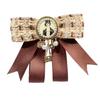 Lightweight Alloy Ribbon Brooch Pin Bowtie Vintage British Charm Corsage Pin For Outerwear Travel Outfits