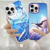 Ocean Animal Cute Dolphin Phone Case For iPhone 16 15 14 13 12 11 Pro Max X XR XSMAX 8 7 Plus Matte Shockproof Back Cover