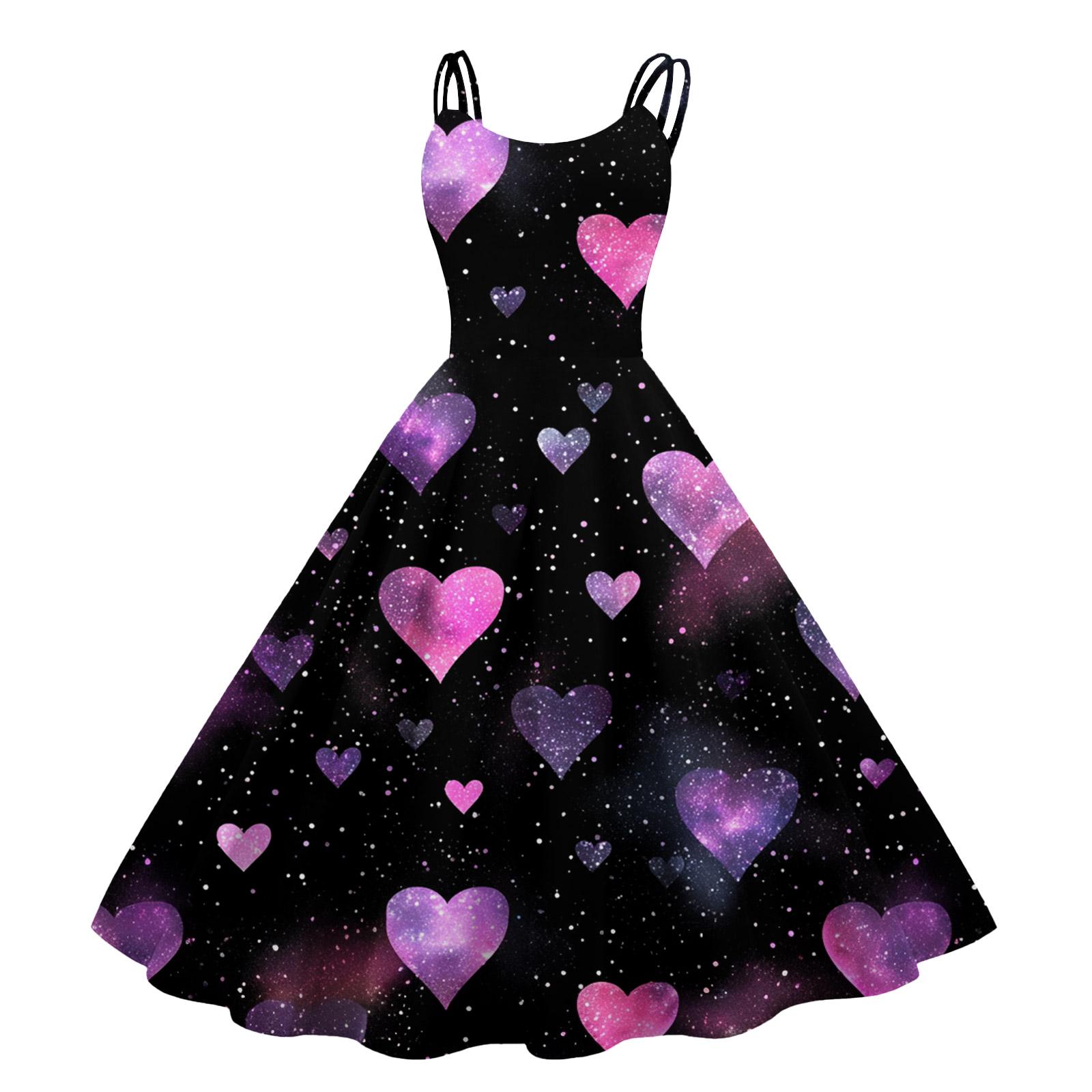 

Women s Print Sexy Off-The-Shoulder Punk Vintage Dress XXL