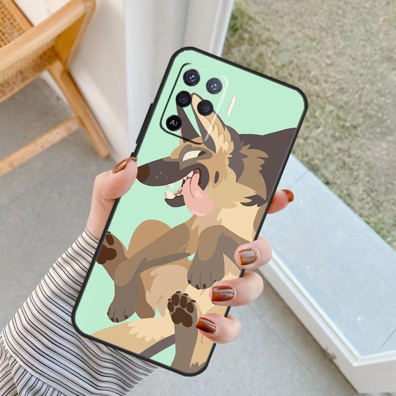 

Cartoon German Shepherd Dog Case For Oppo A18 A78 A98 A38 A58 A60 A80 A40 A96 A76 A16 A94 A74 A54 A15 A17 A57 A77 A5 Pro OPPO A16