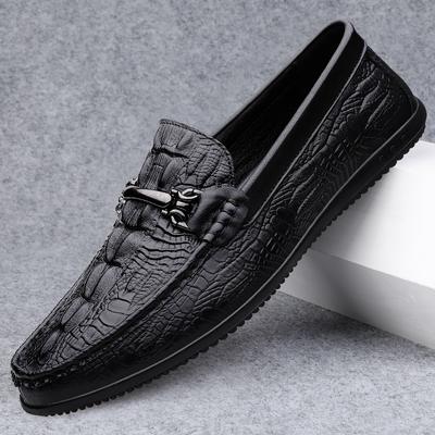 Echt Leer Instappers Heren Loafers Krokodillenpatroon Casual Schoenen Designer Mocasins Hete Uitverkoop Heren Rijschoenen Wandelflats