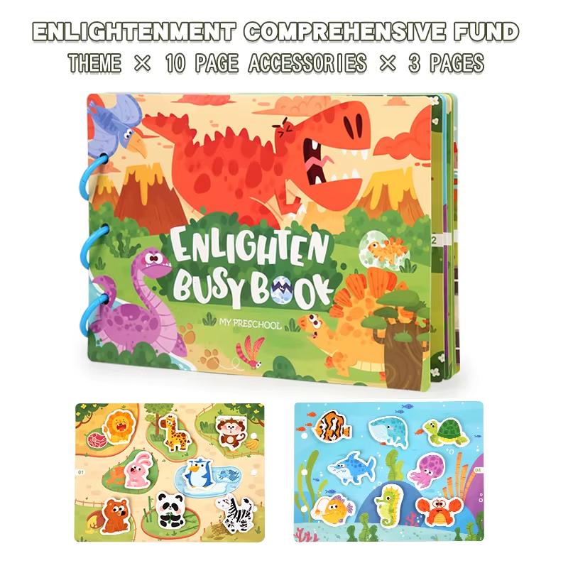 Toys Educational Baby First Enlightenment Book Montessori Quite Book Early Learning Sticker Busy Book Matching Games for Kids