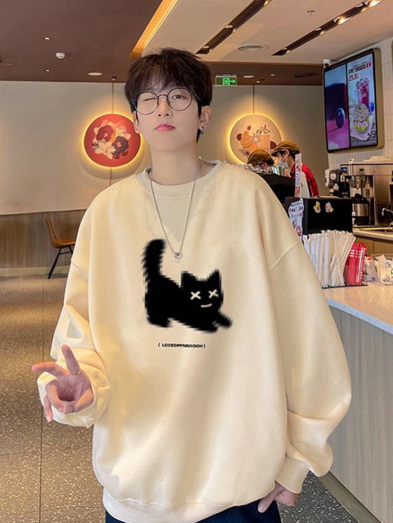 Men's 2025 Retro Casual Long Sleeve Sweatshirt - Trendy, Loose, and Versatile Round Neck Top