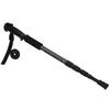 Outdoor Aluminium Alloy 4-Sections Suspension Straight Handle   Pole Walking Stick Alpenstock for Climbing Camping