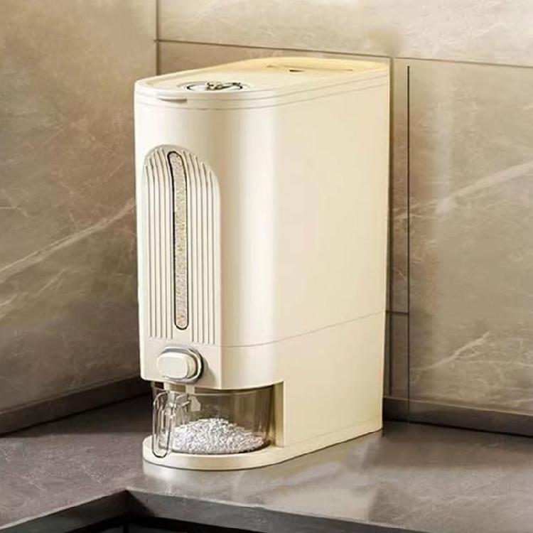 Kitchen Rice and Grains Storage Container with Airtight Lid Moisture Proof Cereal Dispenser Large Capacity Rice Bin