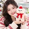 Keyring Christmas Bear Plush Toy Cartoon Animal Bear Plush Dolls  Schoolbag Ornaments