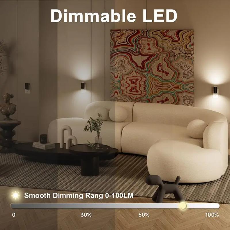 Plug-in LED Night Light Dimmable 3 Color Modes Auto On/Off Light Sensor Ultra Slim Nightlight for Bedroom Hallway Bathroom