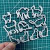 10pcs Cats Metal Cutting Dies Stencil for DIY Scrapbooking Photo Album Embossing Paper Cards Crafts Diecuts