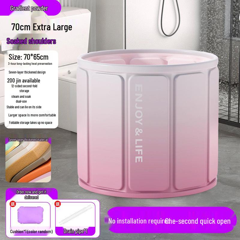 Lengvai montuojama sulankstoma vonia suaugusiems su izoliacija - Žvaigždėta mėlyna