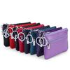 Genuine Leather Cowhide Card & Key Holder with Coin Purse - Compact and Portable