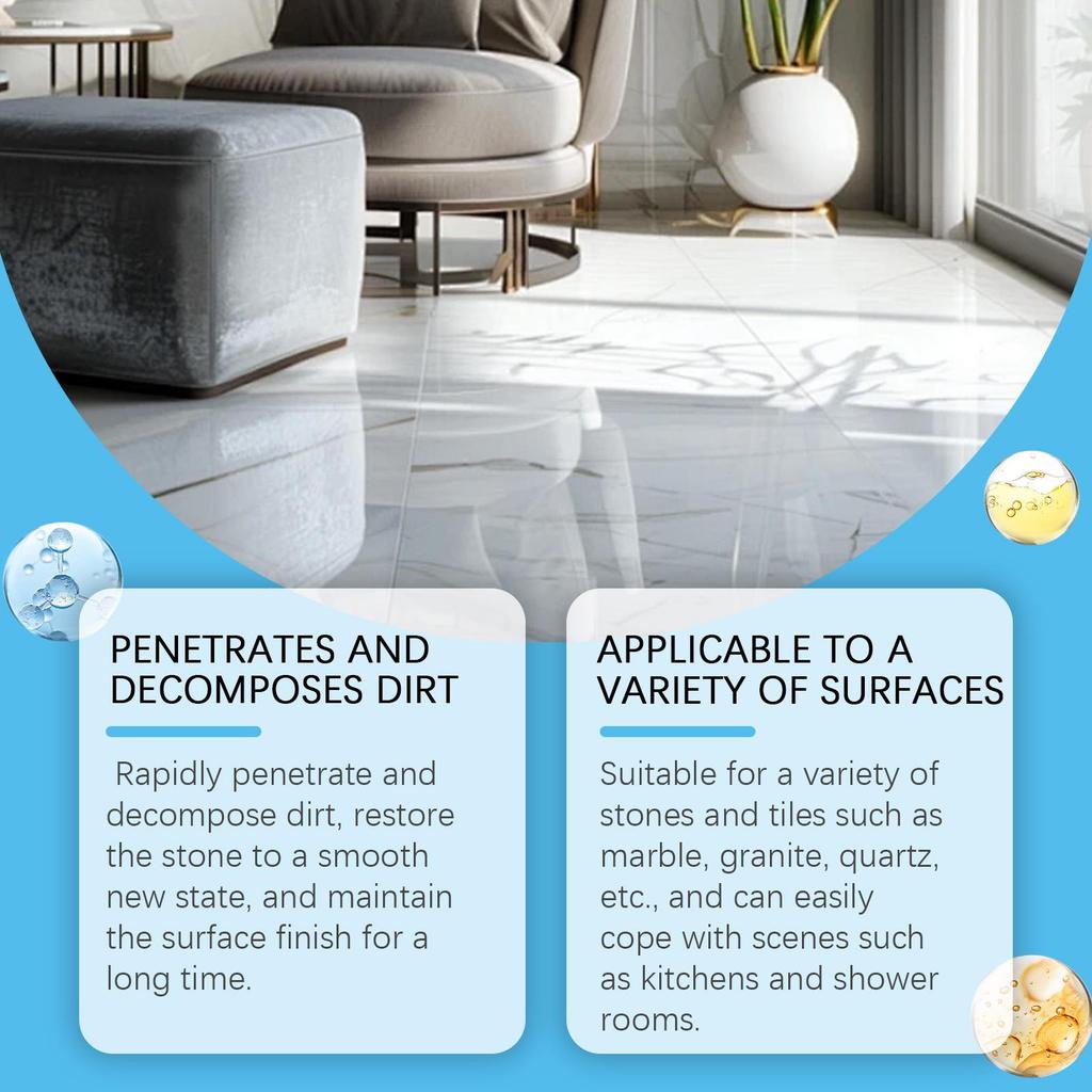 Professional Stone & Quartz Countertop Repair Kit - Fix Scratches, Remove Stains, Restore Shine, Crystal Plating Protection