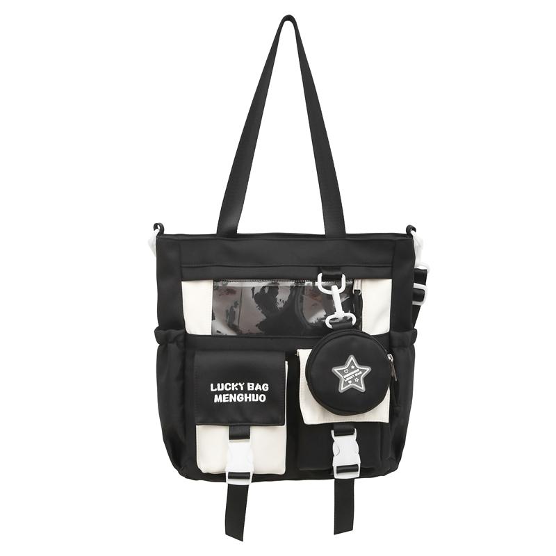 College Style Crossbody Bag Student Shoulder Bag Women's Tote Bag with Coin Purse