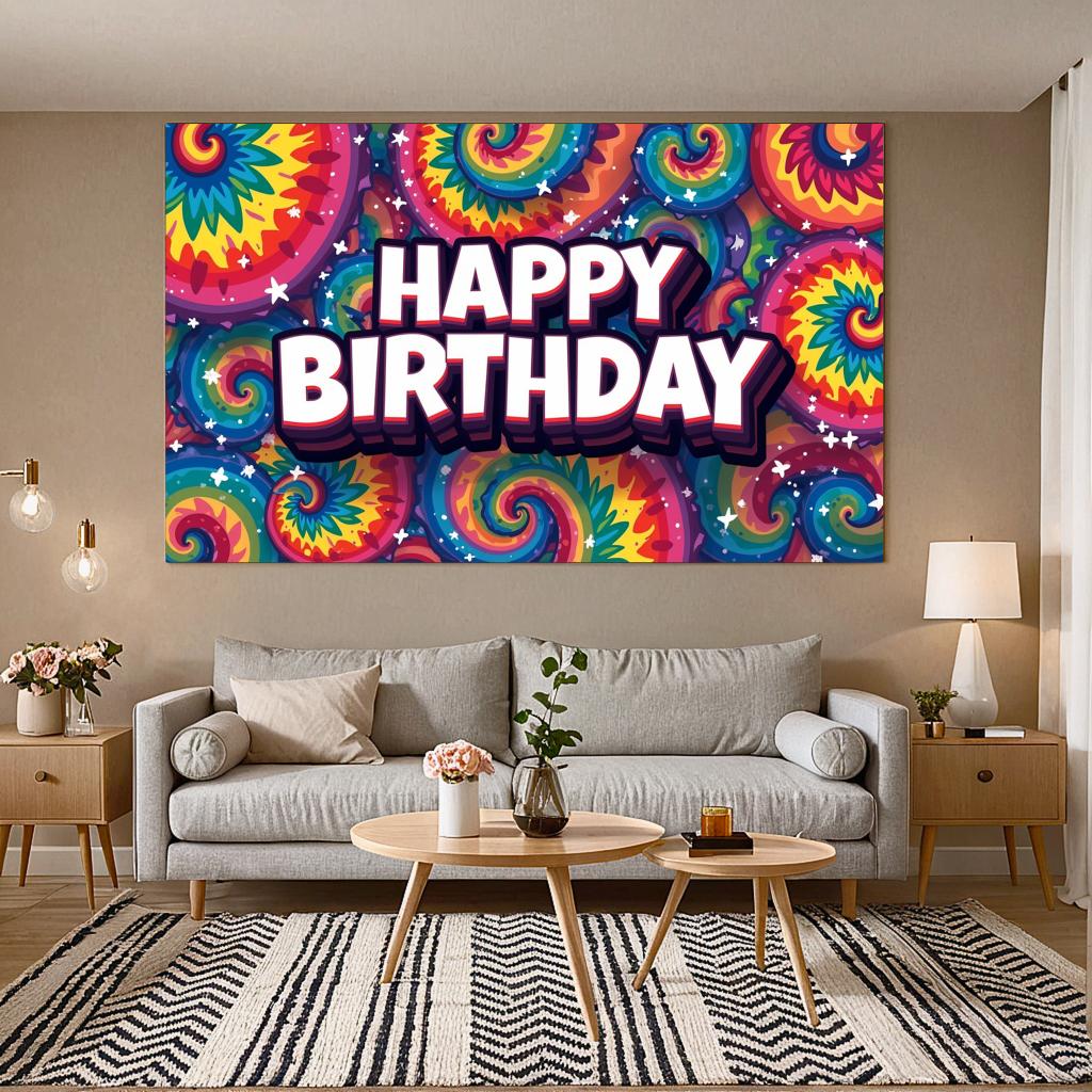 Colorful Event Decoration Stunning Bold Rainbow Photography Banner Creative Wall Art for Adults