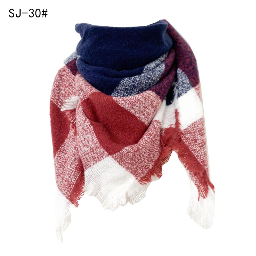 Designe Brand Knitted Spring Winter Women Scarf Plaid Warm Cashmere Scarves Shawls Luxury Neck Bandana Female Pashmina Wrap