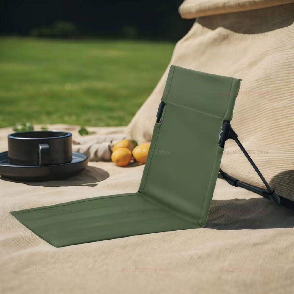 Aluminum Zinc Zinc Alloy Frame Folding Backrest Cushion Single Lazy Chair  Picnic Activities