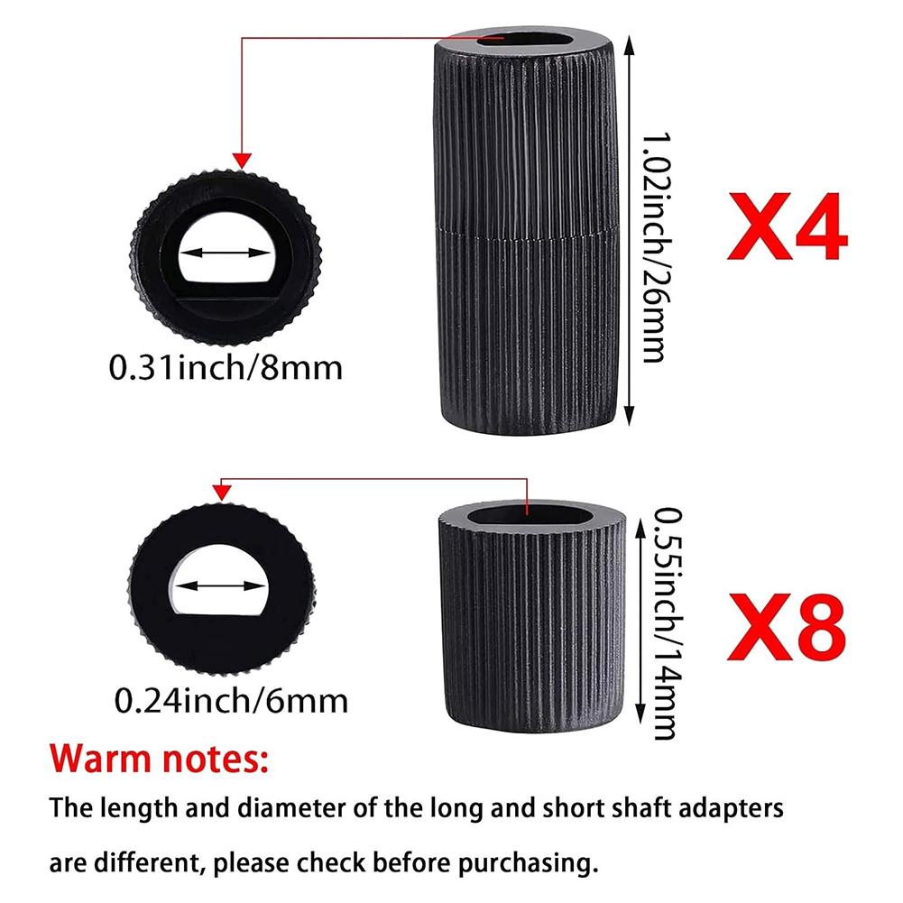 Replacement Control Knobs Set Including 4 Knobs and 12 Adapters for Stoves Ranges Ovens and Outdoor Appliances