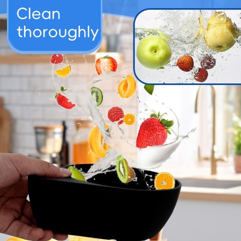 Automatic Cleaning Kitchen Colander Basket For Freshness Produce And Meat With Quick Drains Design Vegetable Washer