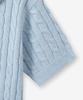 MINAV Soft Cotton Cable Collar Knit [Pastel Blue]