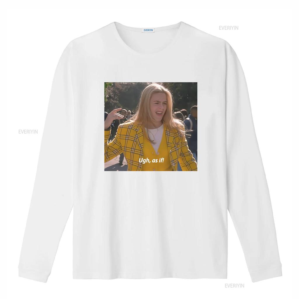 Clueless T Shirt ugh as if Vintage Style Y2K Aesthetic 90s Mean Girls movies vintage Washed designer clothes Breathable