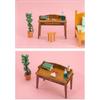 Tiny Study Desk 1/12 Miniature Model Realistic Dollhouses Accessory Creative Scene Building For Adults