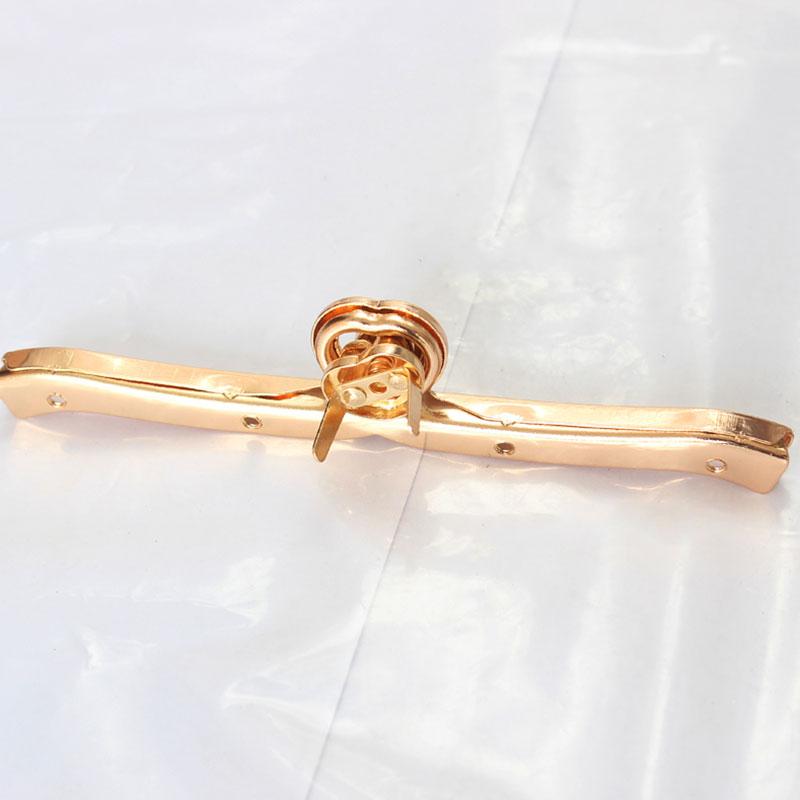 אבזם מתכת בצבע זהב לתיק, נעילת סיבוב, פרזול לתיק, מנעול בצורת לב עשה זאת בעצמך, אבזם סיבובי, אביזרים לתיק ארוג