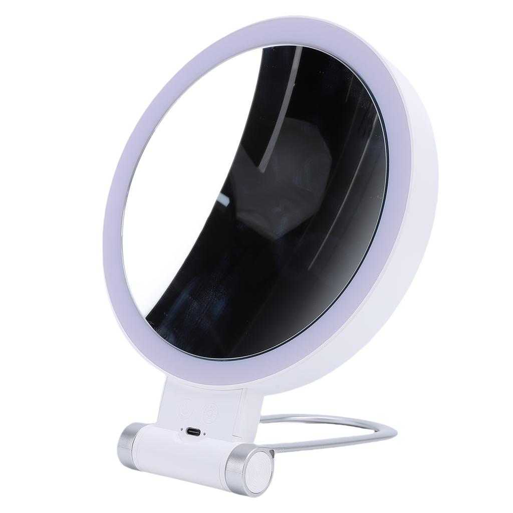 LED Magnifying Travel Mirror Double Side Handheld Mirror with 1X 10X Magnification with 3 Color Lights Modes