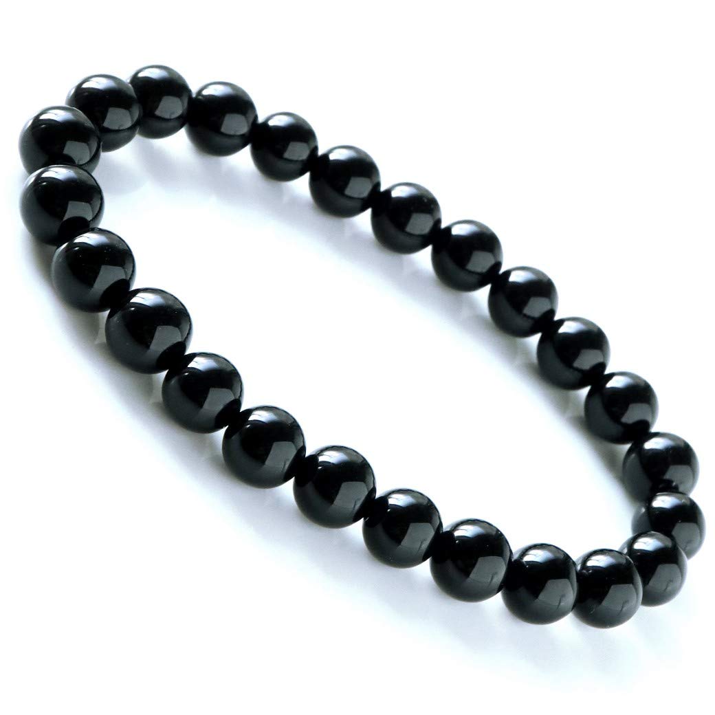 

and Onyx and Black Agate Natural Stone Power Stone Inner 21cm Men s Women s Bracelet, 8mm, Circumference Approx.