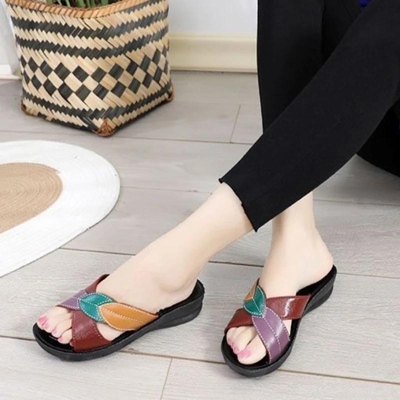 Open Toe Shoes for Women Outside Woman Slippers High Quality Sandals Summer Footwear Sale On Offer Vip New Fashion Unique Slides