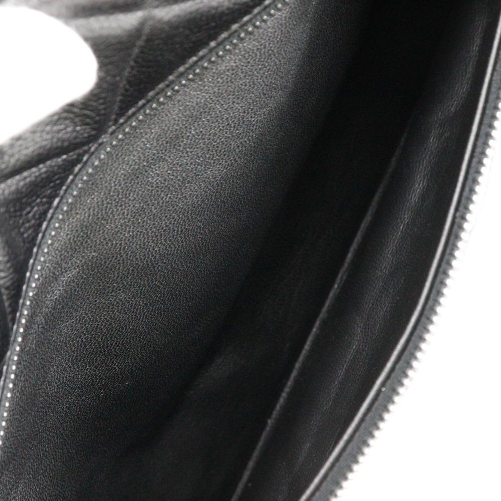 Chanel Matelasse Boston Bag Logo Black Caviar Skin/enamel Women Used